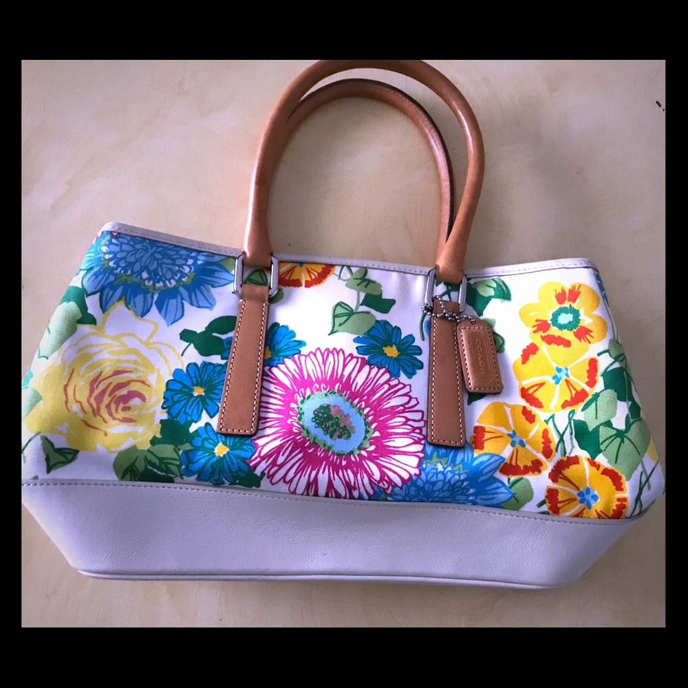 Coach handbag - floral print in great shape!
